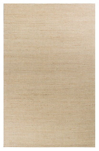 5' X 7' Tan And Ivory Hand Woven Area Rug