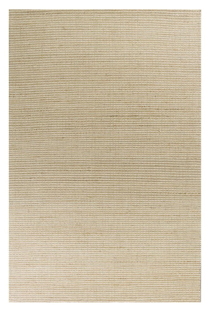 7' X 10' Ivory Hand Woven Wool And Jute Indoor Area Rug