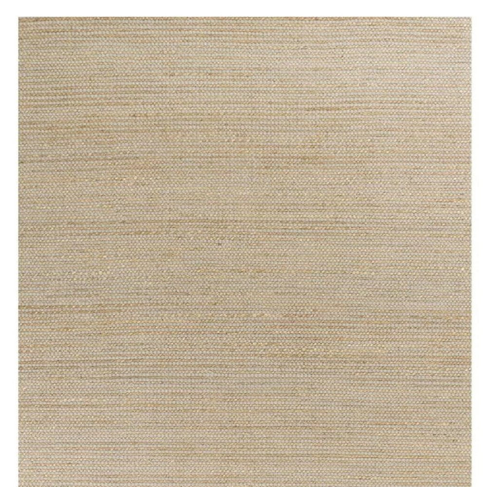7' X 10' Tan and Ivory Wool Hand Woven Area Rug