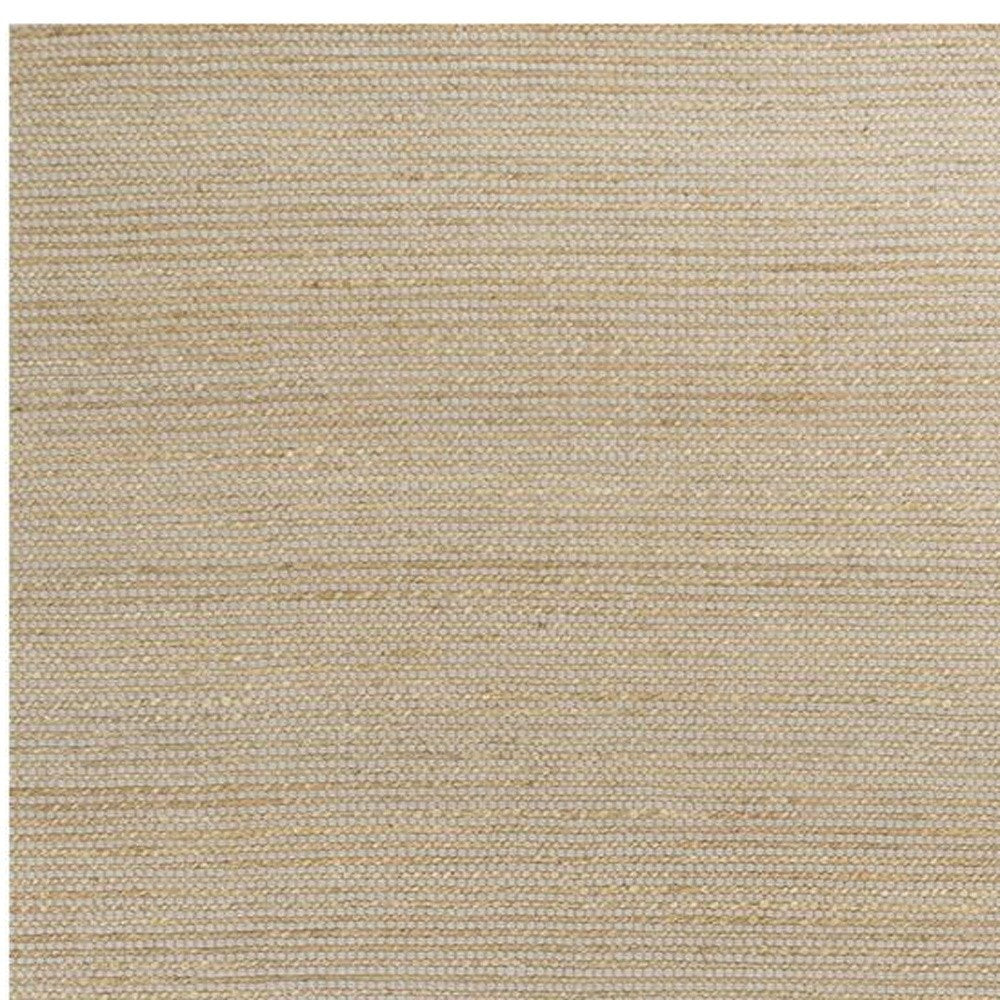 7' X 10' Tan and Ivory Wool Hand Woven Area Rug