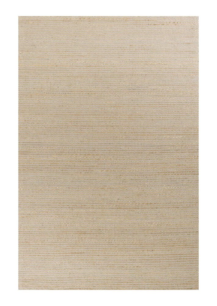 7' X 10' Tan and Ivory Wool Hand Woven Area Rug