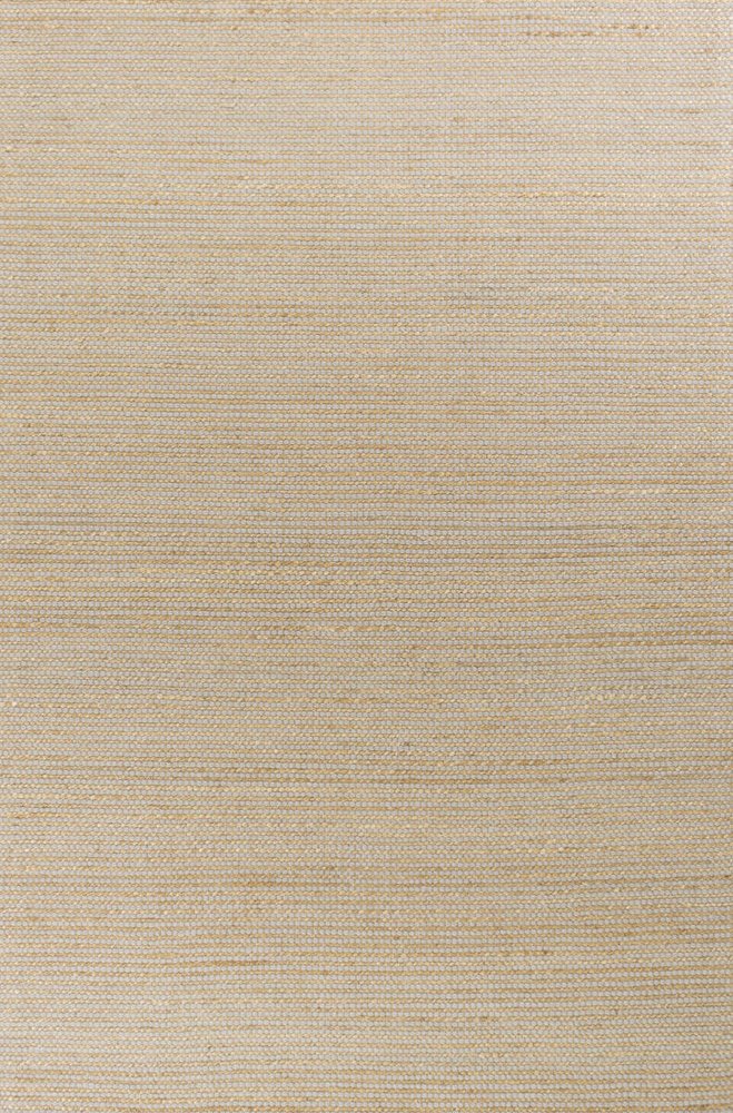 7' X 10' Tan and Ivory Wool Hand Woven Area Rug