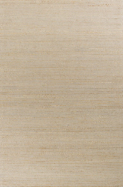7' X 10' Tan and Ivory Wool Hand Woven Area Rug