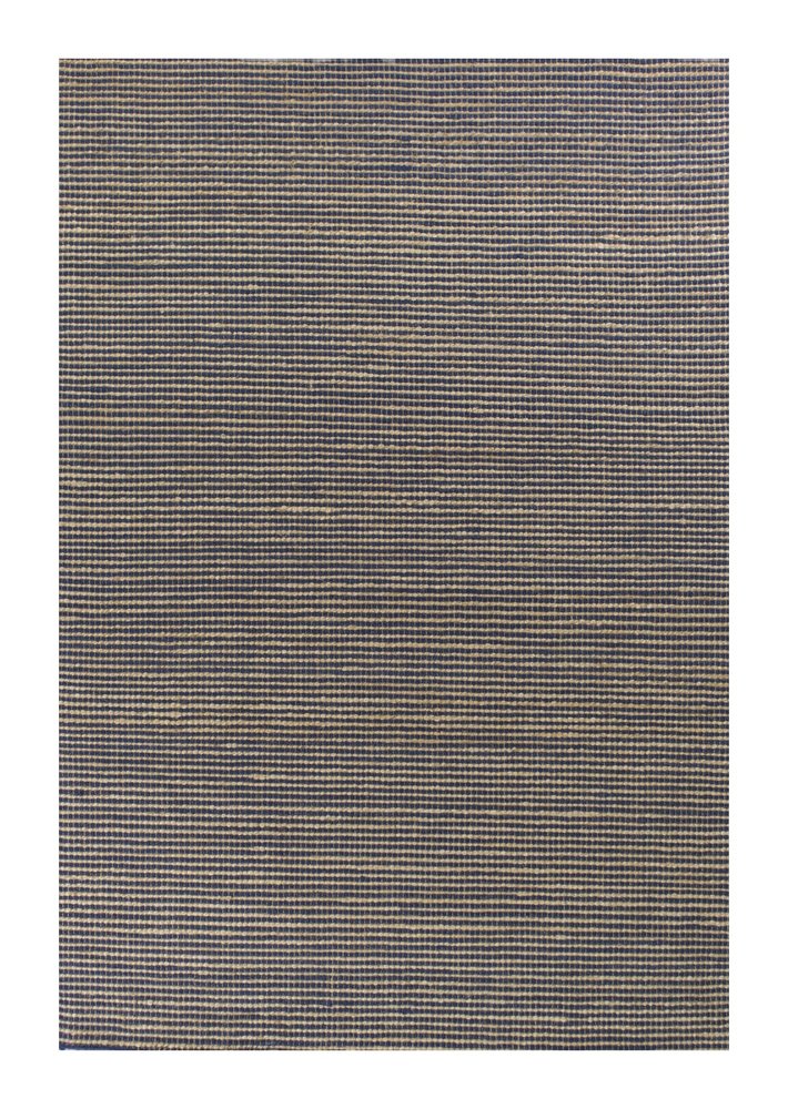 7' X 10' Blue And Beige Abstract Hand Woven Area Rug