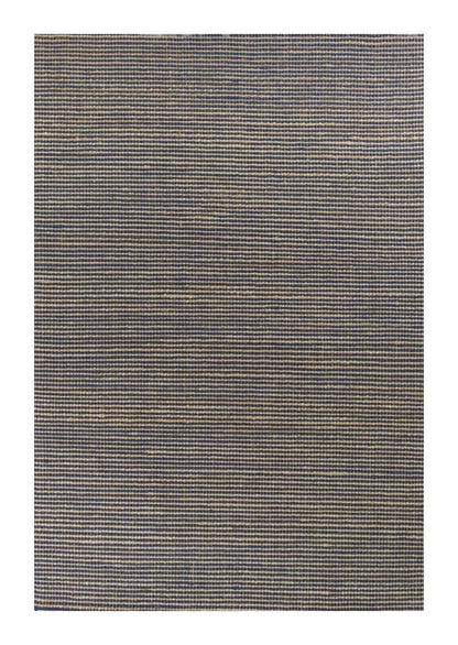 7' X 10' Blue And Beige Abstract Hand Woven Area Rug