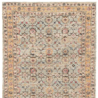 9' X 12' Blue And Beige Jute Floral Hand Woven Area Rug