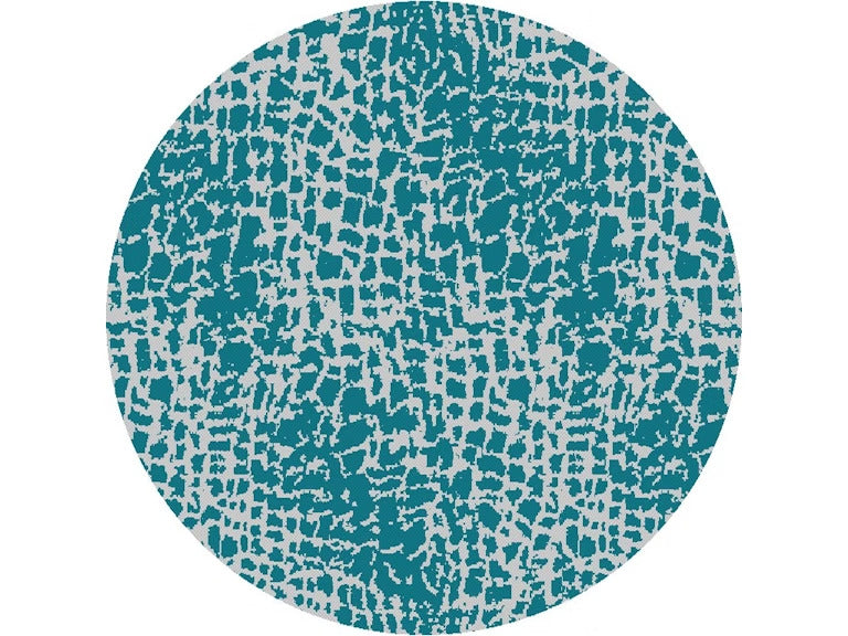 3' X 4' Teal Blue Abstract Indoor Outdoor Area Rug