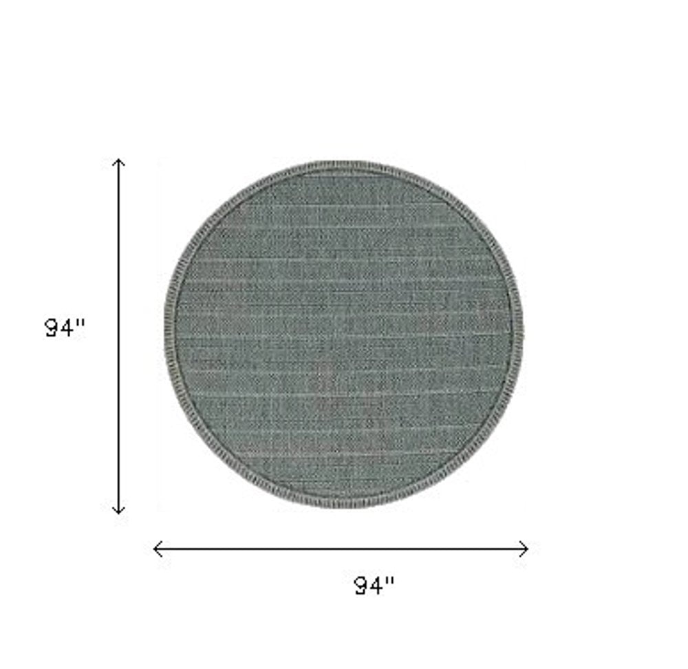 8' Teal Blue Southwestern Indoor Outdoor Area Rug