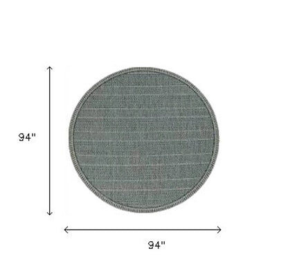 8' Teal Blue Southwestern Indoor Outdoor Area Rug