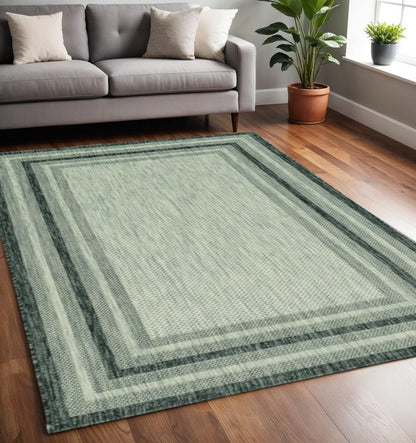 3' X 5' Grey Polypropylene Area Rug