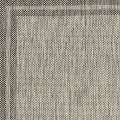 3' X 4' Gray Striped Indoor Outdoor Area Rug