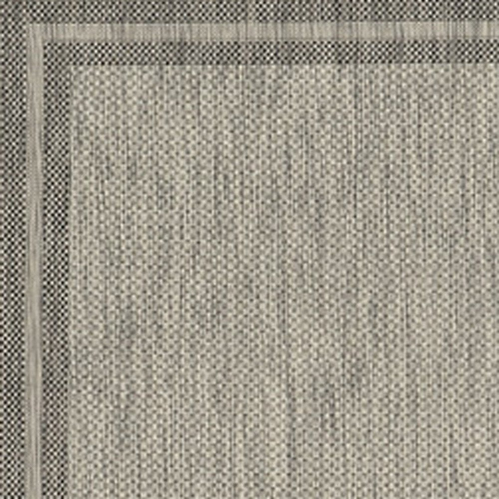 3' X 4' Gray Striped Indoor Outdoor Area Rug