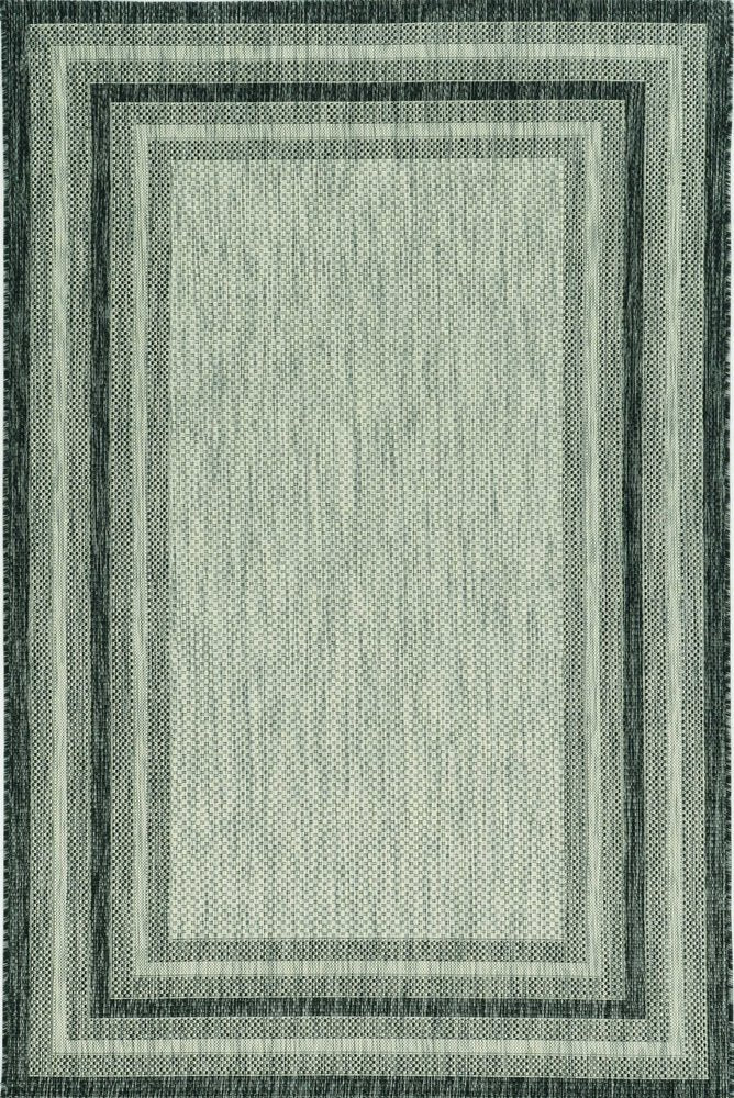 3' X 4' Gray Striped Indoor Outdoor Area Rug