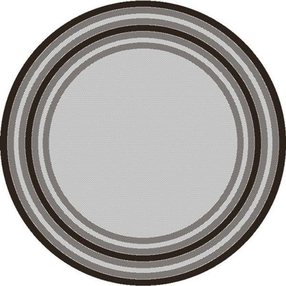 3' X 4' Gray Striped Indoor Outdoor Area Rug