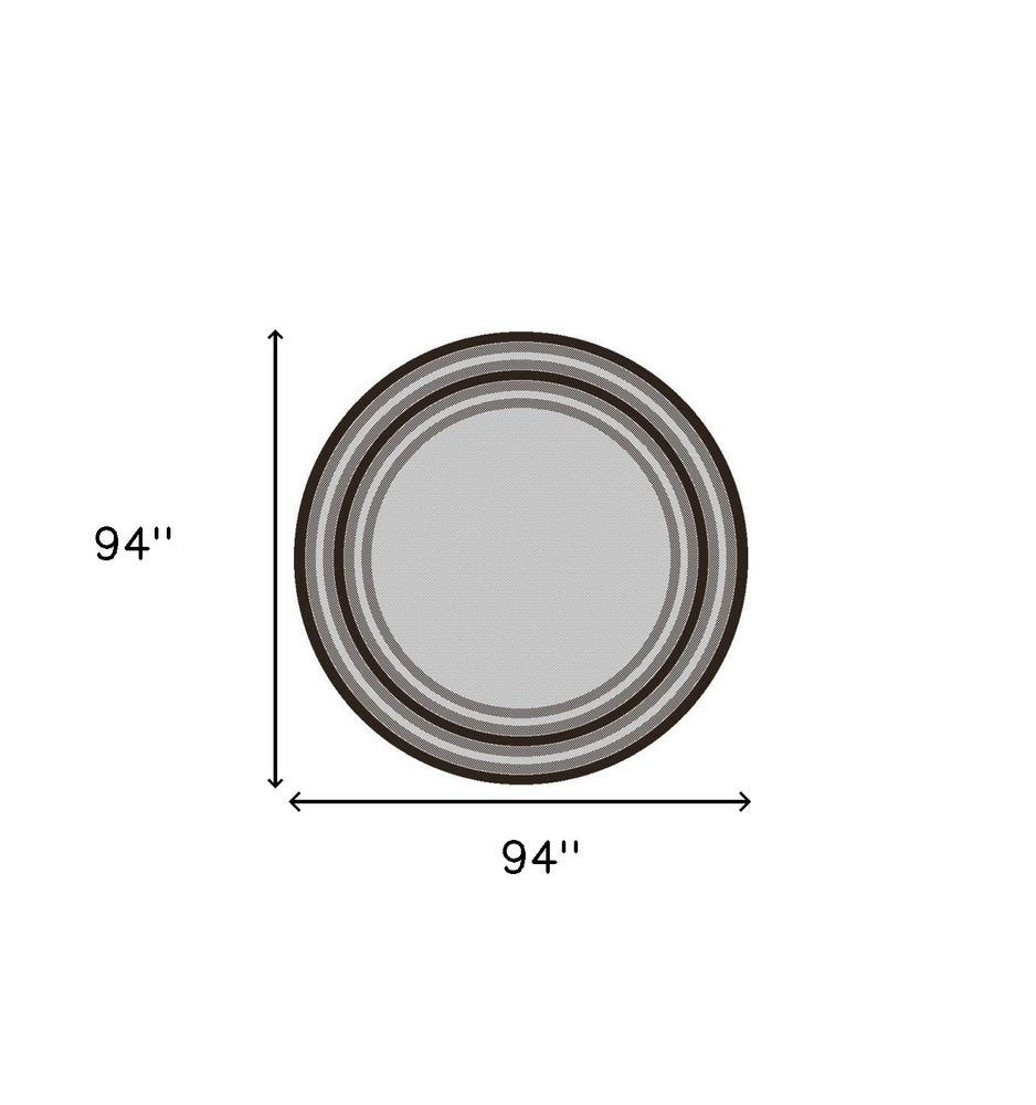 3' X 4' Gray Striped Indoor Outdoor Area Rug