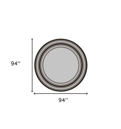 3' X 4' Gray Striped Indoor Outdoor Area Rug