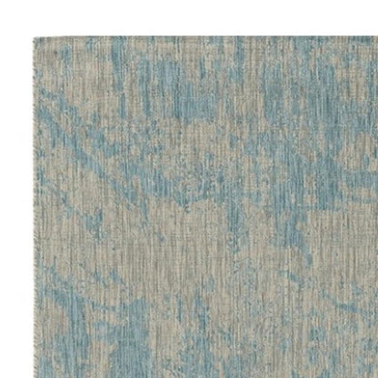 3' X 4' Green And Denim Blue Abstract Area Rug