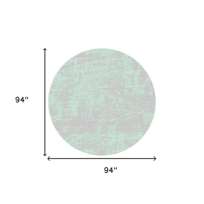 8' X 11' Teal Blue Abstract Indoor Outdoor Area Rug