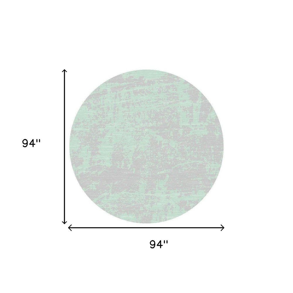 8' X 11' Teal Blue Abstract Indoor Outdoor Area Rug