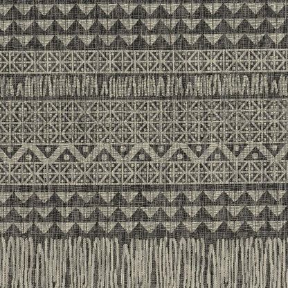 3' X 4' Charcoal Southwestern Indoor Outdoor Area Rug