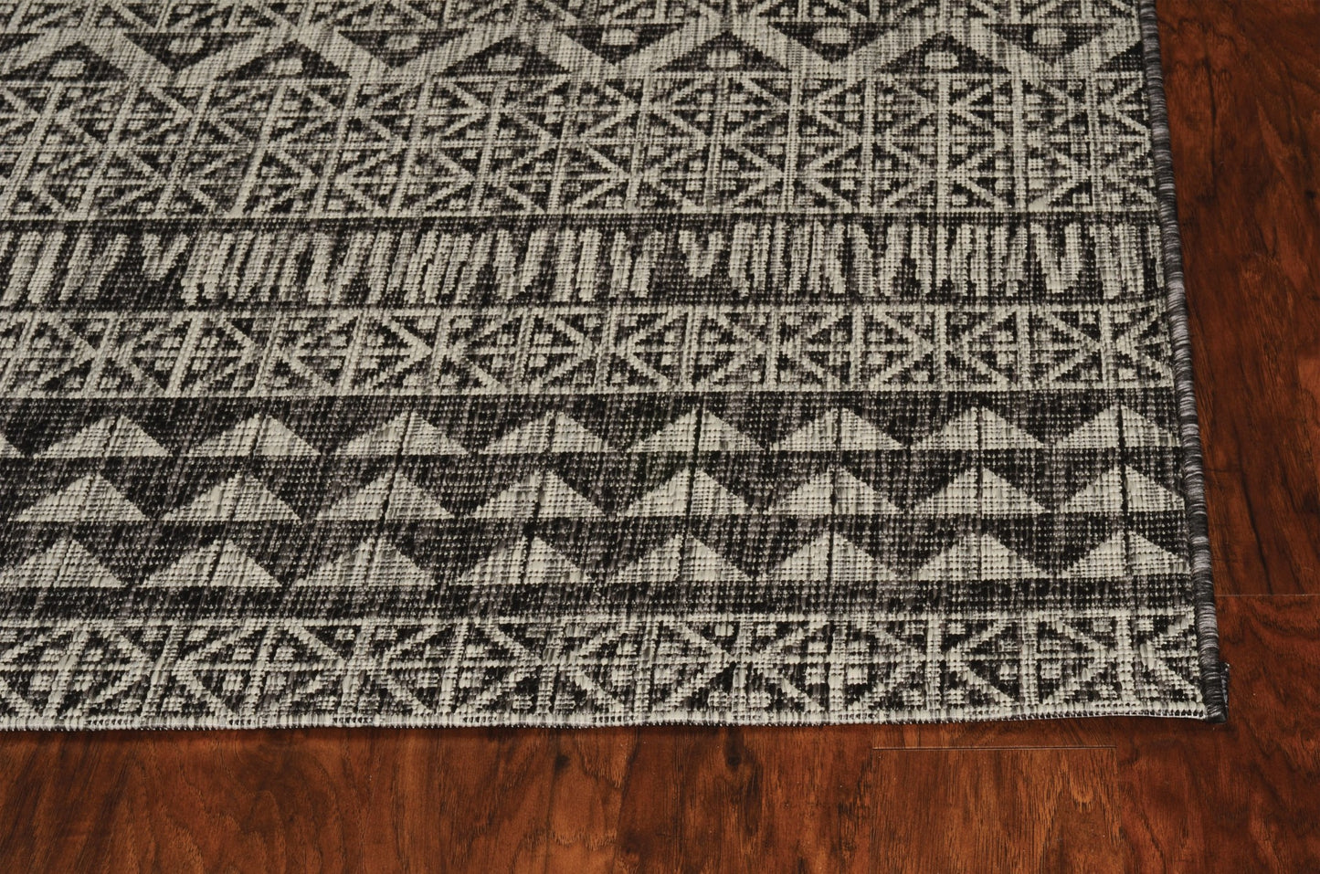 3' X 4' Charcoal Southwestern Indoor Outdoor Area Rug