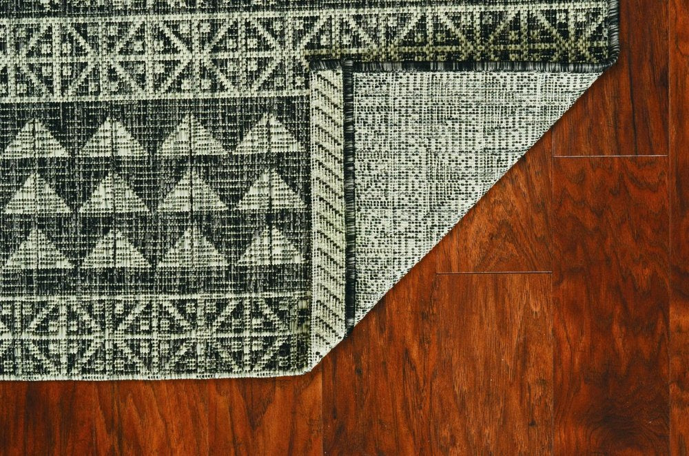 3' X 4' Charcoal Southwestern Indoor Outdoor Area Rug
