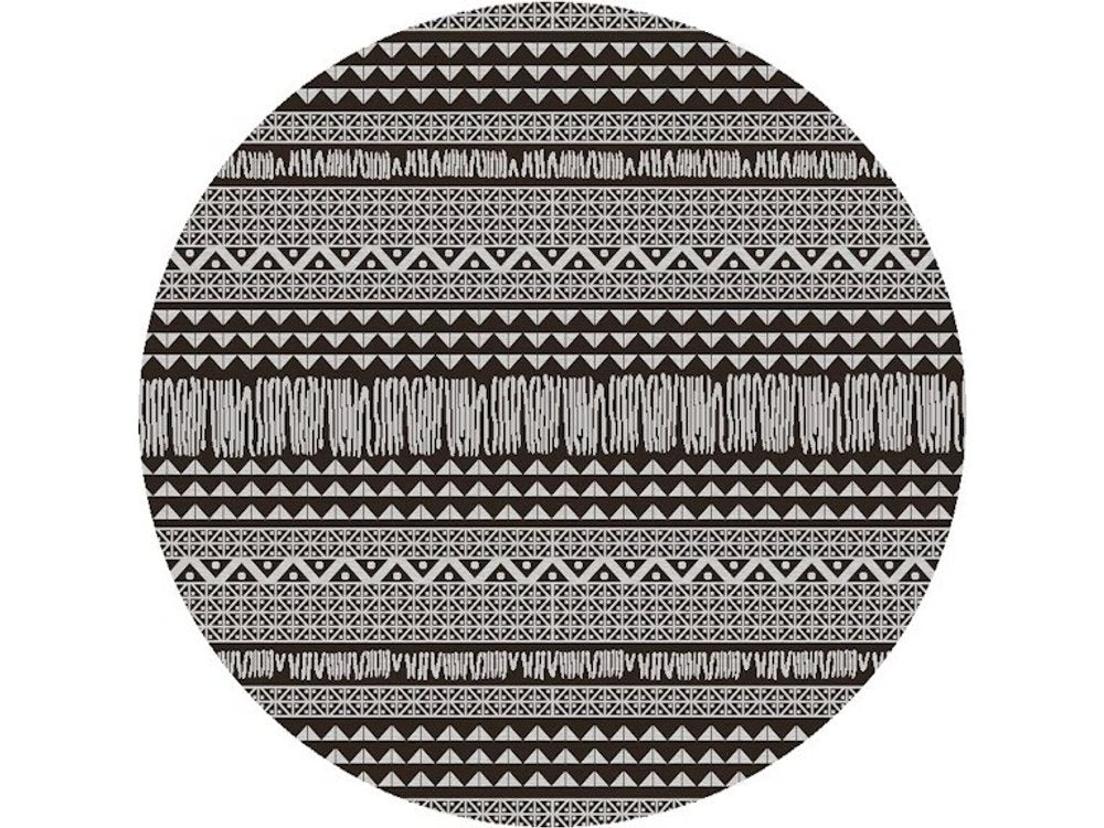 8' X 11' Charcoal Southwestern Indoor Outdoor Area Rug