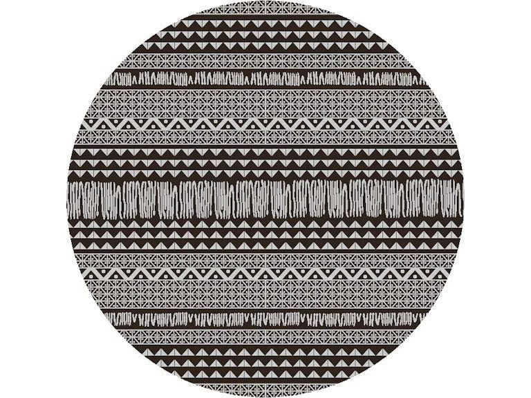 8' X 11' Charcoal Southwestern Indoor Outdoor Area Rug