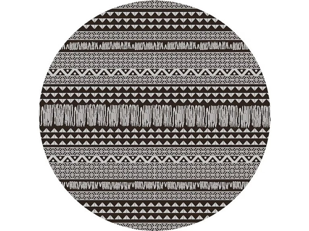 8' X 11' Charcoal Southwestern Indoor Outdoor Area Rug