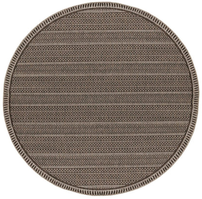 5' X 8' Brown Southwestern Indoor Outdoor Area Rug