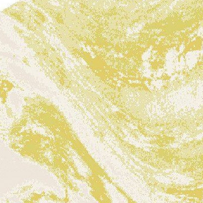 8' Gold And Ivory Abstract Indoor Outdoor Area Rug