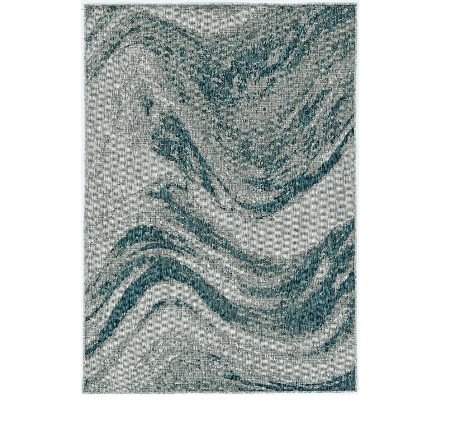 8' X 11' Gray Abstract Indoor Outdoor Area Rug