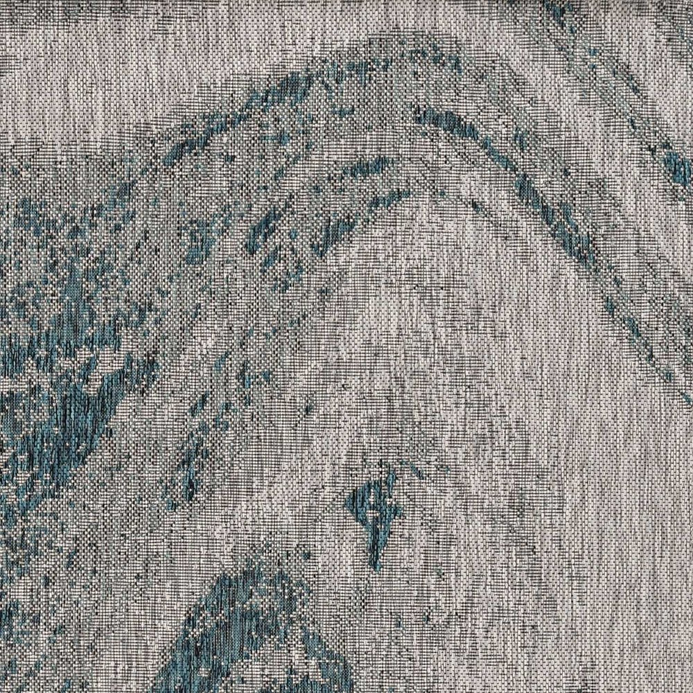 3' X 5' Gray Abstract Indoor Outdoor Area Rug