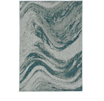 3' X 5' Gray Abstract Indoor Outdoor Area Rug
