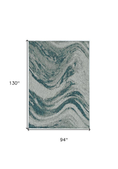 3' X 5' Gray Abstract Indoor Outdoor Area Rug