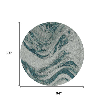 3' X 5' Gray Abstract Indoor Outdoor Area Rug