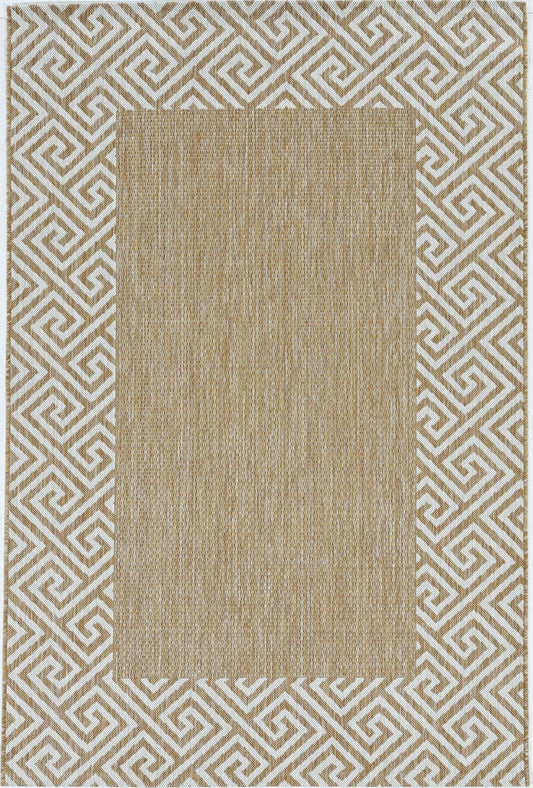 3' X 5' Natural Geometric Area Rug