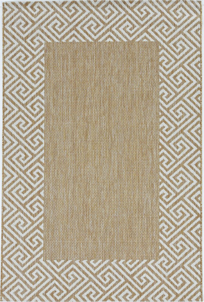 3' X 4' Natural And Beige Geometric Area Rug