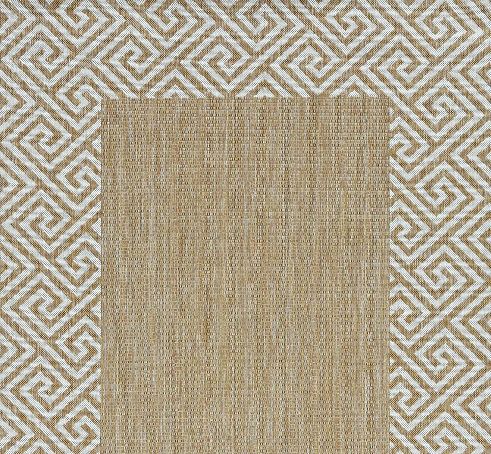 3' X 4' Natural And Beige Geometric Area Rug