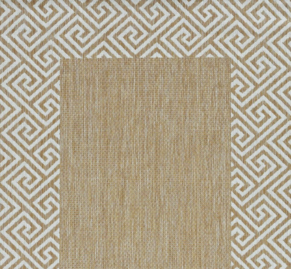 3' X 4' Natural And Beige Geometric Area Rug