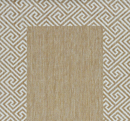 3' X 4' Natural And Beige Geometric Area Rug