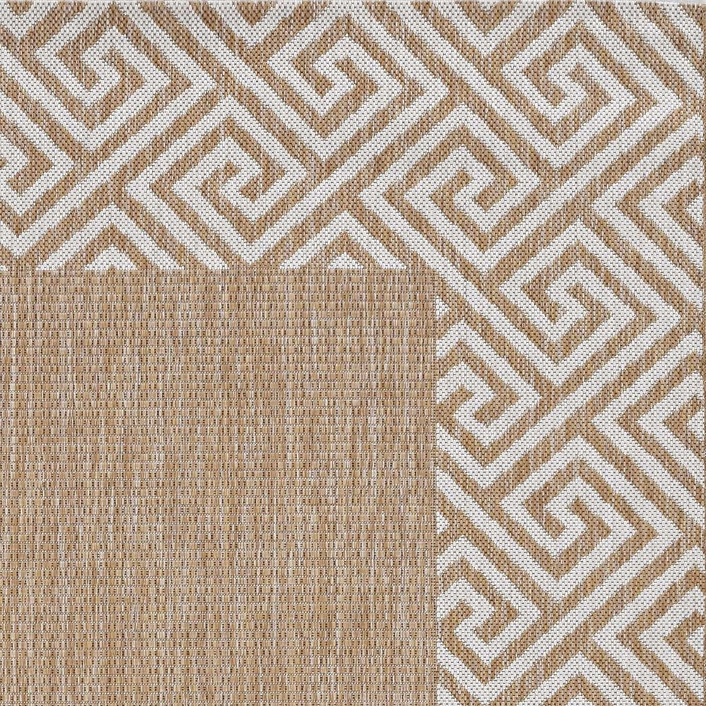 3' X 4' Natural And Beige Geometric Area Rug