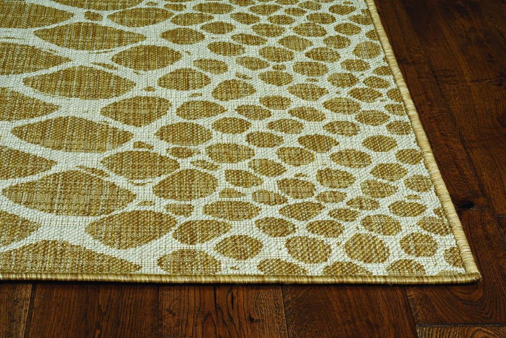 8' X 11' Ivory Abstract Indoor Outdoor Area Rug