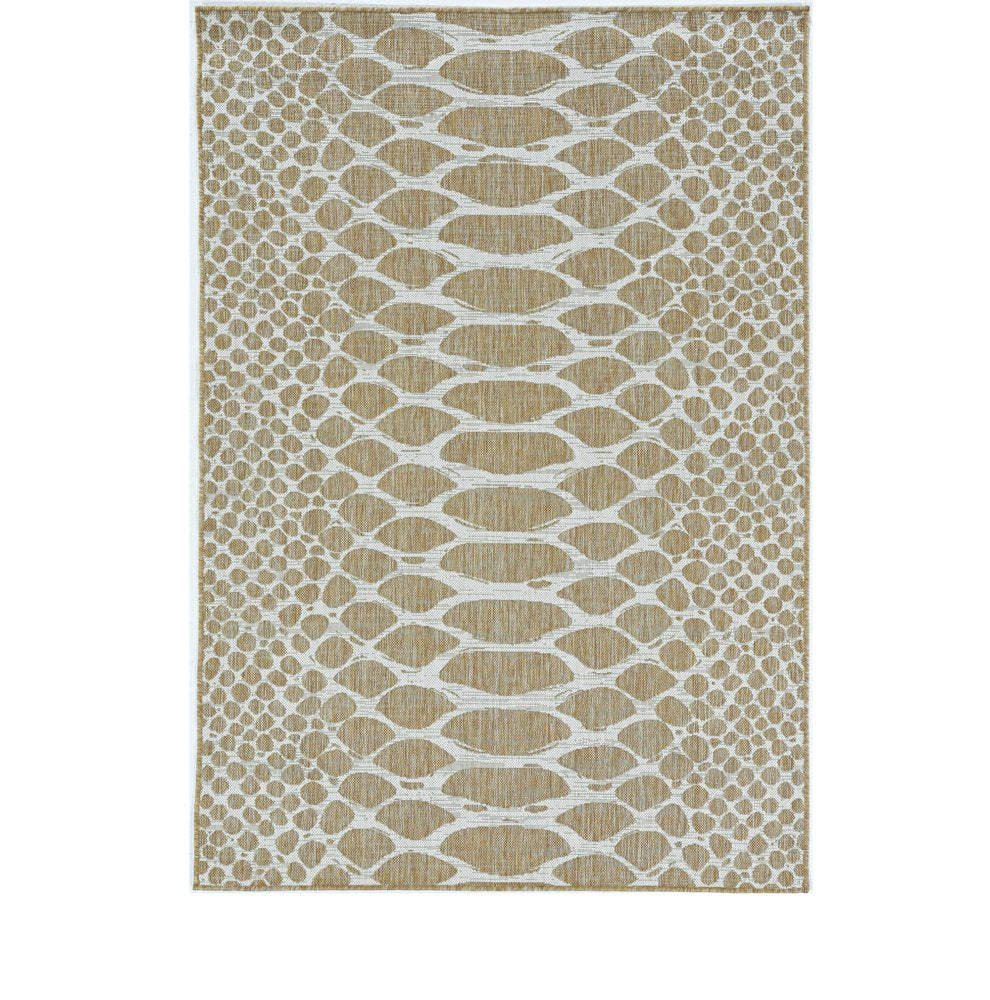 8' X 11' Ivory Abstract Indoor Outdoor Area Rug