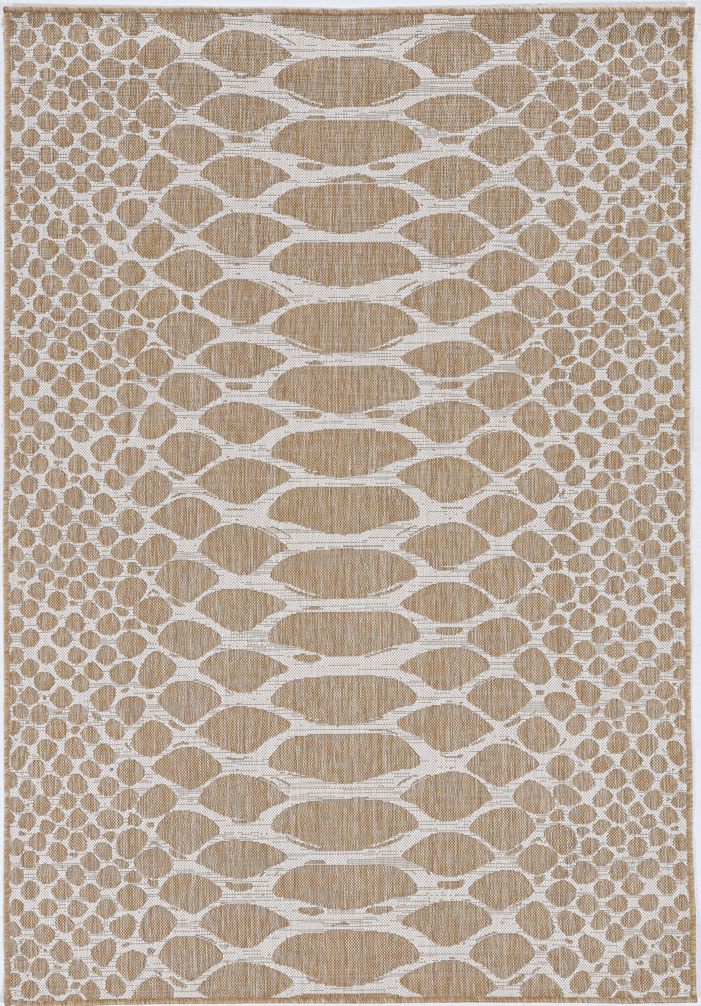 8' X 8' Ivory Abstract Indoor Outdoor Area Rug