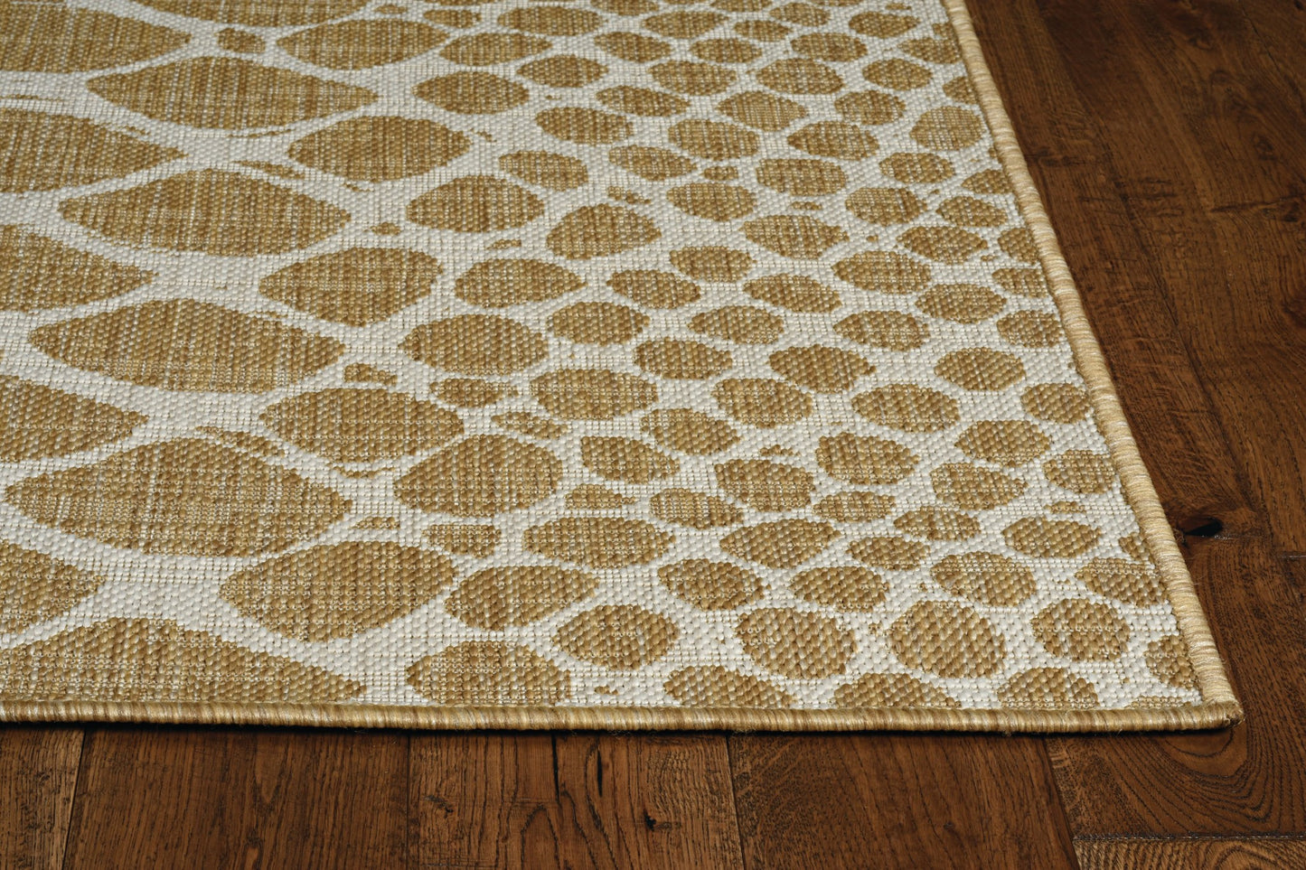 8' X 8' Ivory Abstract Indoor Outdoor Area Rug