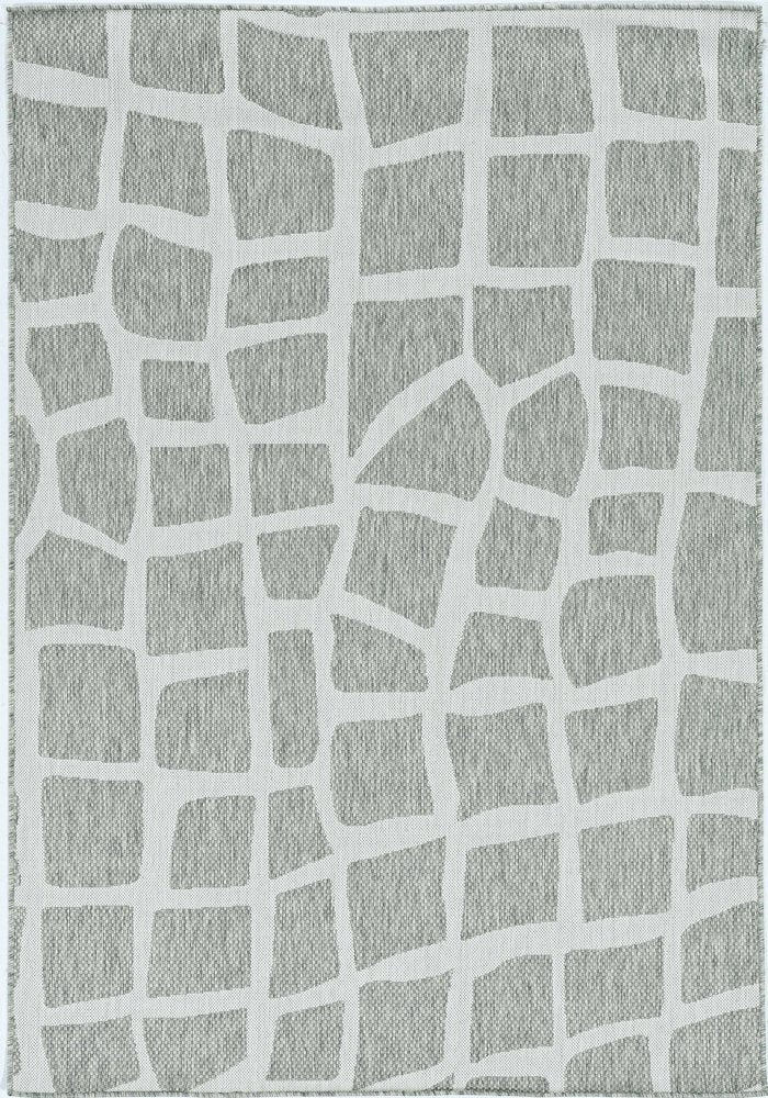 3' X 5' Gray and Ivory Cobblestone Area Rug
