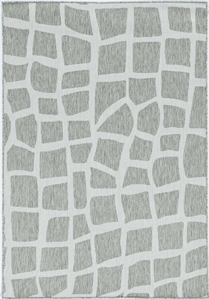 3' X 4' Gray and Ivory Cobblestone Area Rug