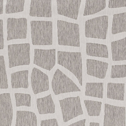 3' X 5' Gray and Ivory Cobblestone Area Rug