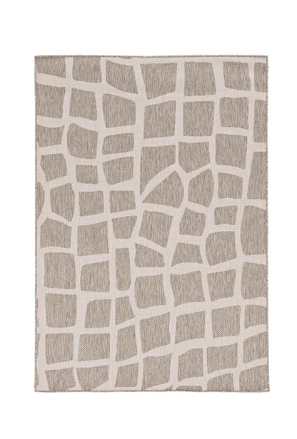 3' X 5' Gray and Ivory Cobblestone Area Rug